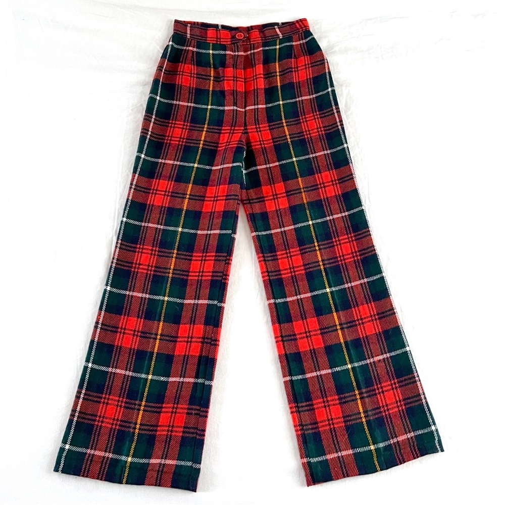 Vintage wool plaid trousers